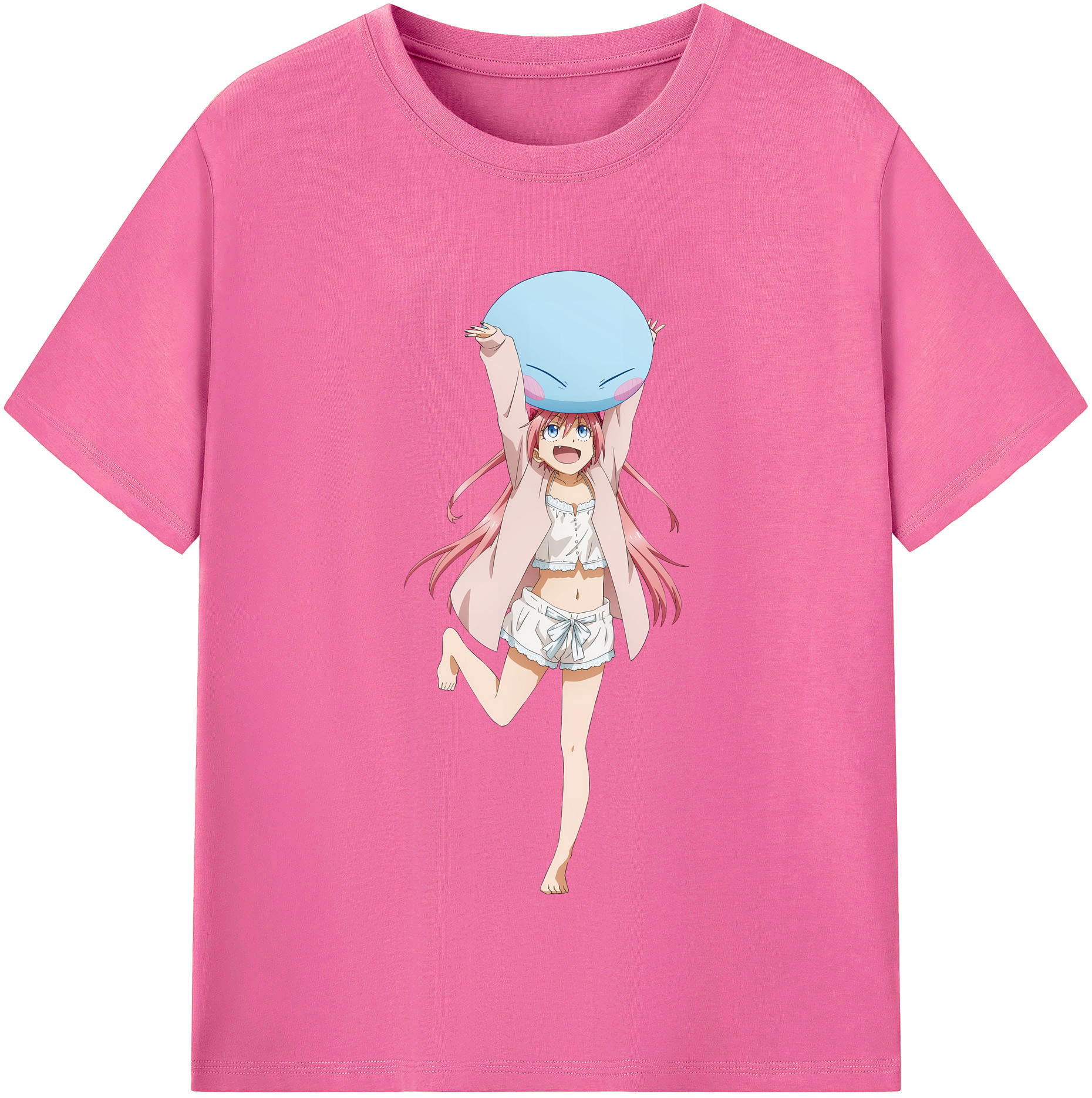 （画像用） 転スラ Regarding Reincarnated to Slime レディースカジュアルプリントTシャツ（綿100％）
